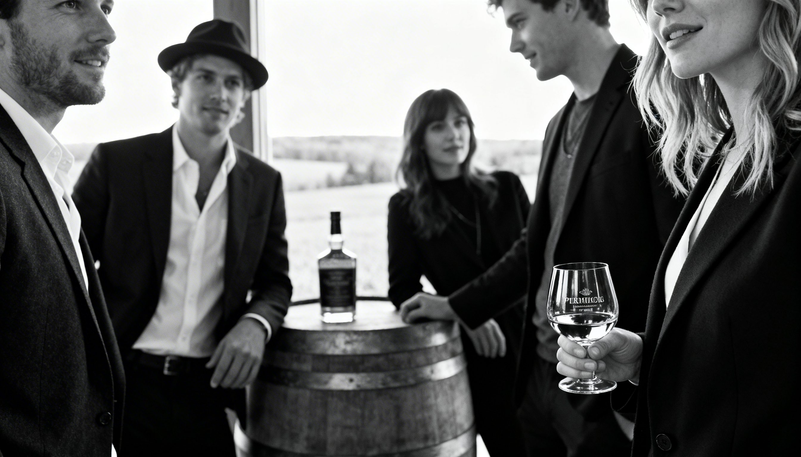 Stylish friends sharing Scotland's finest whiskies together